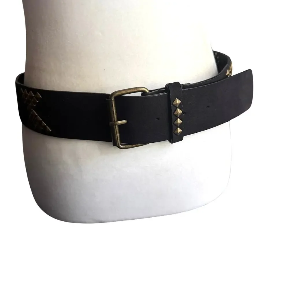 Amiee Lynn Black Belt With‎ Studded Detail Size Large